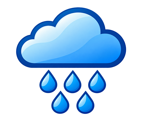 Rain cloud representing wet and humid climates